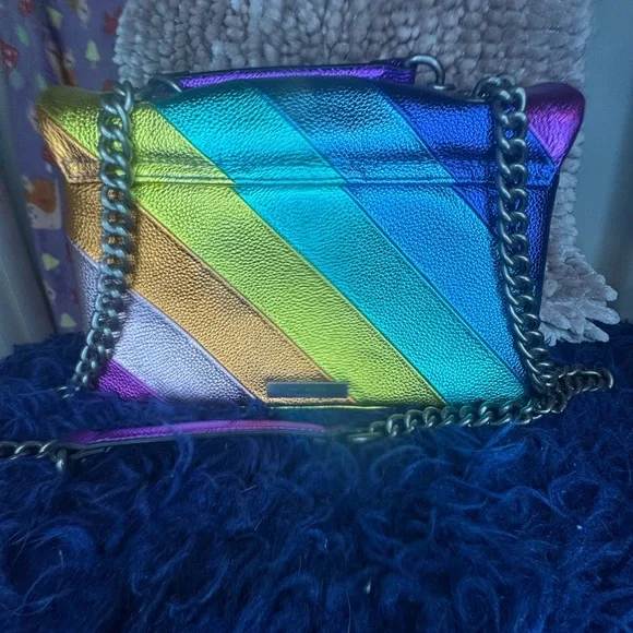 NWT Kurt Geiger London Leather Kensington metallic multicolor purse - Picture 6 of 16